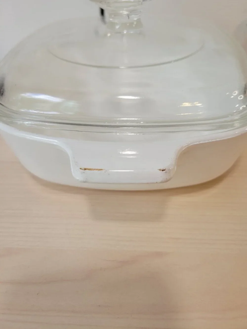 Vintage CORNINGWARE Blue Cornflower 1-Quart Casserole Dish w/ Chipped Pyrex Lid